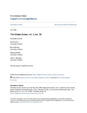 Fillable Online Digitalcommons Library Umaine The Maine Annex Vol 2