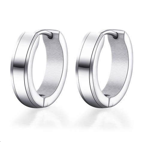 Jewelry Pair Men Stainless Steel Large Size Flat High Polished With