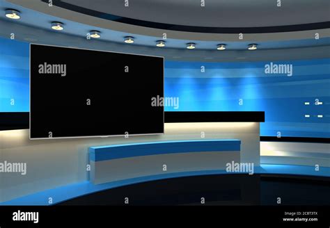 News Station Set Background