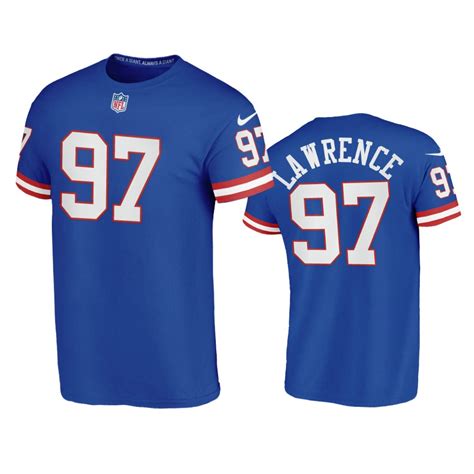 New York Giants Dexter Lawrence Royal Classic T Shirt Nb Jersey