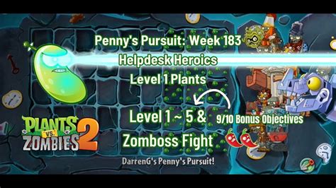 PvZ2 Penny S Pursuit Laser Bean WEEK 183 Walkthrough Zomboss