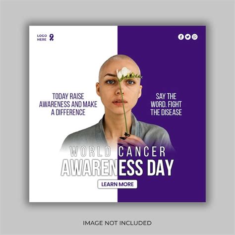 Premium Psd World Cancer Awareness Day Social Media Post And