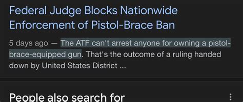 Breaking News Judge Blocks Atf Proposed Pistol Brace Ban