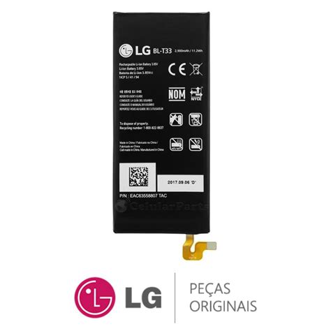 Bateria BL T33 2900mah 3 85V Celular LG Q6 LGM700TV