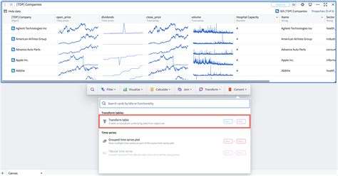 quiver transform tables palantir