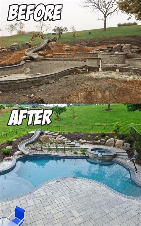 Swimming Pool Landscaping Before After Swimming Pool Landscaping