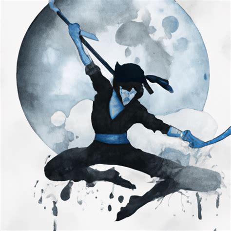 Ninja Slashes The Moon · Creative Fabrica