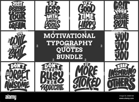 MOTIVATIONAL TYPOGRAPHY QUOTES BUNDLE VOL 17 Stock Vector Image Art