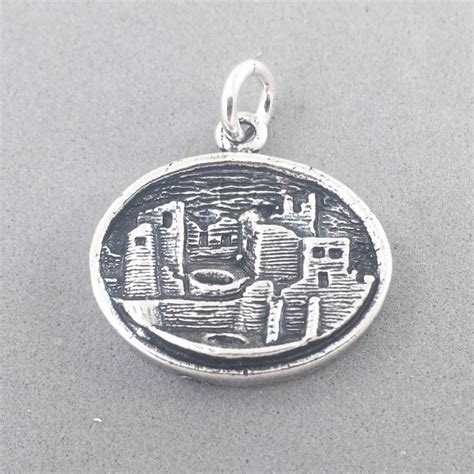 CLIFF DWELLINGS 925 Sterling Silver Charm Pendant Gila NM Mesa Verde