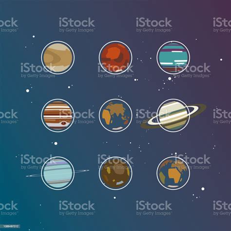 Vetores De Conjunto De Planeta Do Sistema Solar E Mais Imagens De Astronomia Astronomia