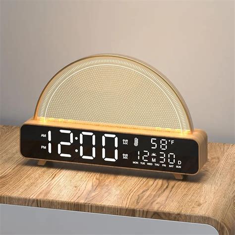 Sunrise Alarm Clock for Bedroom Sunset Lamp Kids Clock Smart Calendar Display Wake Up Light ...