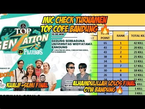 Mic Check Kualifikasi Semi Final Turnamen Top Cofe Bandung Otw