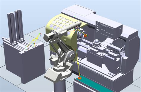 Robotstudio软件：机床上下料工作站机器人示教编程