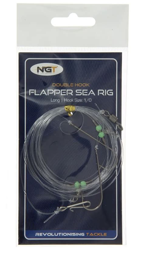 Ngt Double Hook Flapper Rig Long Hook Size Ready Tied Rig