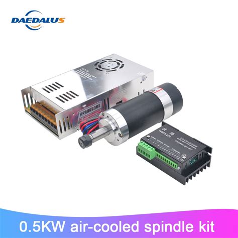 CNC Brushless Spindle ER11 500W Air Cooled DC Spindle Motor 55MM Router