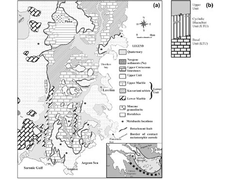 A Simplified Geological Map Of Lavrion Area After Marinos And