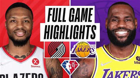 Trail Blazers At Lakers Full Game Highlights December 31 2021