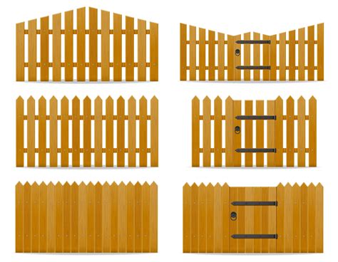 wooden fence vector illustration 492311 Vector Art at Vecteezy