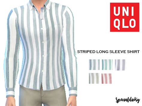 The Sims Resource Striped Long Sleeve Shirt