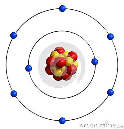 Atomic Structure Of Oxygen Stock Photo - Image: 32273780