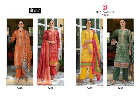 Jihan Bin Saeed Vol Exclusive Lawn Cotton Pakistani Salwar Suits