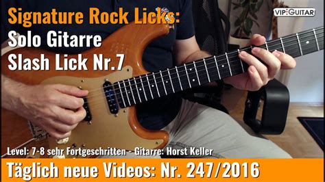 Signature Rock Licks Solo Gitarre Slash Lick Nr Youtube