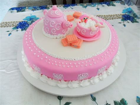 Rogerio Cake Designer Bolo Ch De Beb Rosa