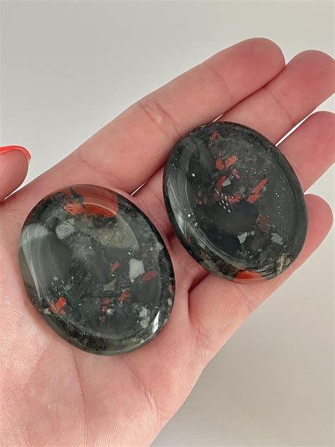 Bloodstone Worry Stone Mama Moon Rocks