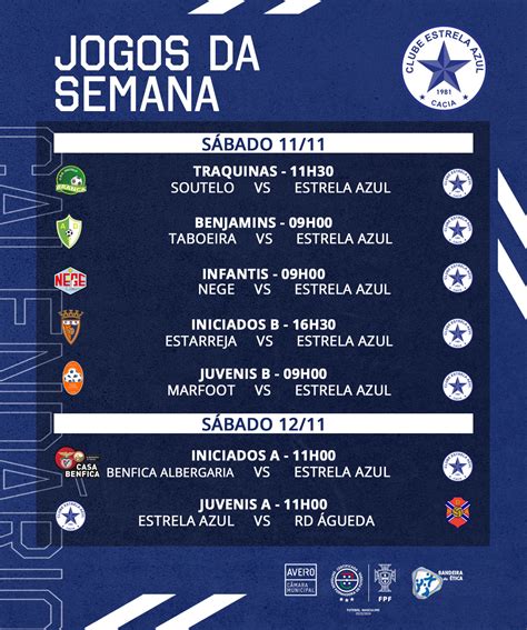 Calendário 11 12 11 Clube Estrela Azul