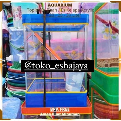 Jual Aquarium Es Kelapa Acrylic Es Buah Gayung Liter