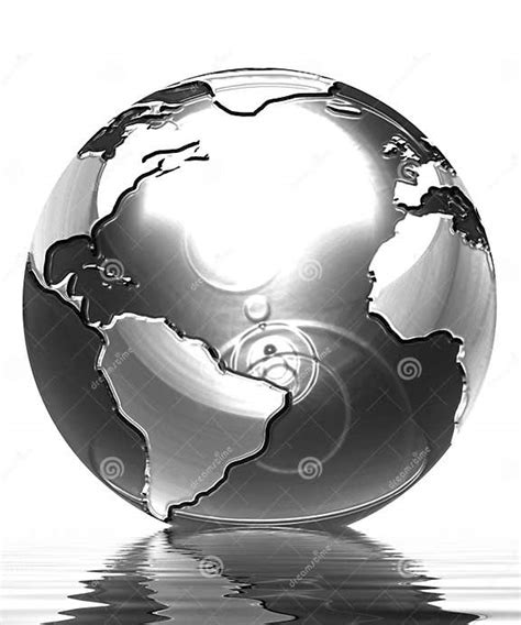 Silver Globe Stock Illustration Illustration Of Background 6394771