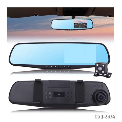 Kolm Espejo Retrovisor Camara Retroceso Y Camara DVR Con Pantalla 4 3