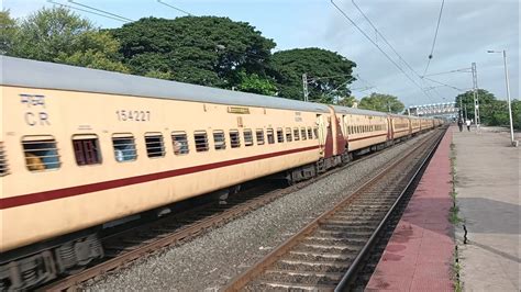 22160 MGR Chennai Central Mumbai CSMT SF Express Skipping Manjari