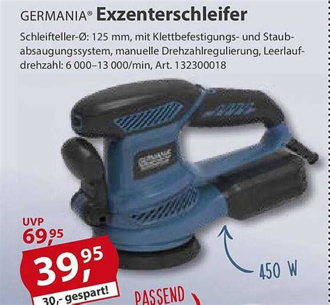 Germania Exzenterschleifer Angebot Bei Sonderpreis Baumarkt