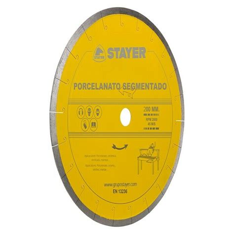 Stayer Disco de corte porcelánico Diámetro 200 mm Espesor disco 1 9