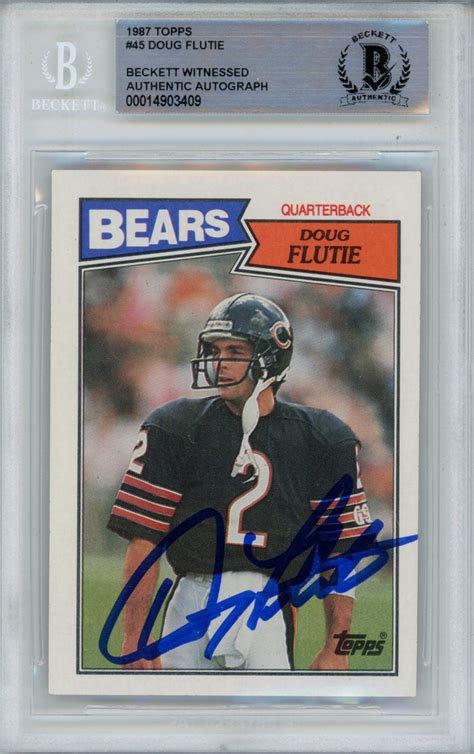 Doug Flutie Autographedsigned 1987 Topps 45 Card Beckett Denver