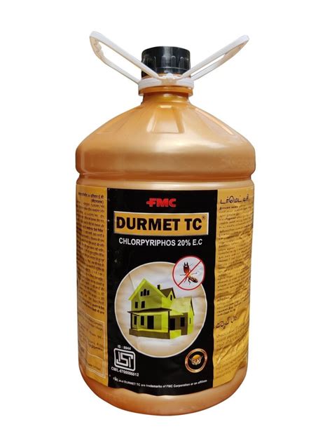 5 Liter Fmc Durmet Tc Insecticide Chlorpyriphos 20 Ec Pet Bottle At