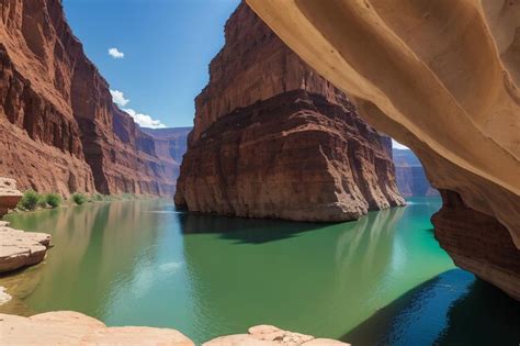 Premium AI Image | A view of the grand canyon from the grand canyon.