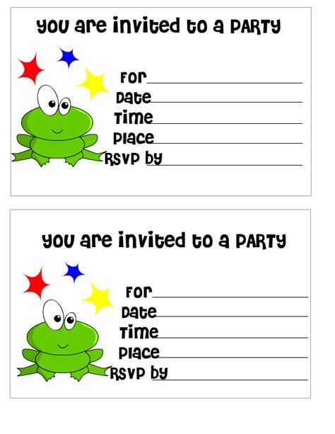 Birthday Invitations Free Printable