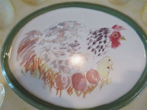 Pfaltzgraff Circle Of Kindness Irish Country Chicken Egg Plate Ebay