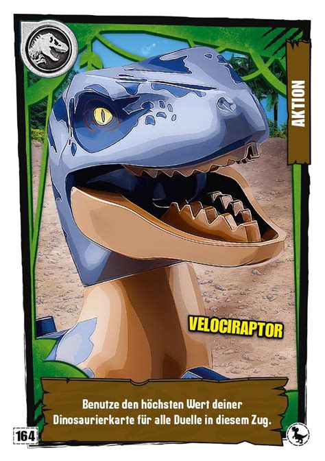 Nummer 164 I Velociraptor I LEGO Jurassic World TCG 3 Blue Ocean