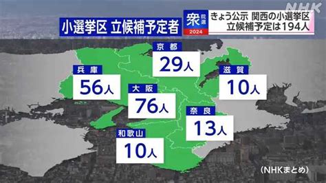 衆院選 15日公示 関西の小選挙区で194人が立候補予定｜nhk 兵庫県のニュース