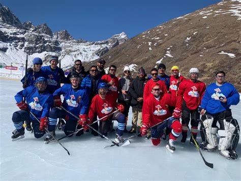 Skating And Ice Hockey In Gokyo Lake Wonders Of Nepal