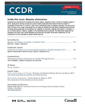 Fillable Online Phac Aspc Gc Inside This Issue Measles Elimination