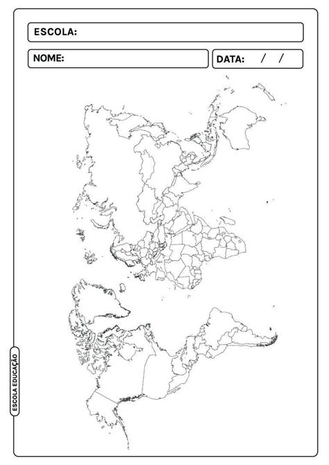 10 Imagens De Mapa Múndi Para Colorir Atividades Para Colorir