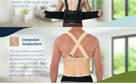 Neotech Care Adjustable Back Brace Lumbar Support Belt With Suspenders