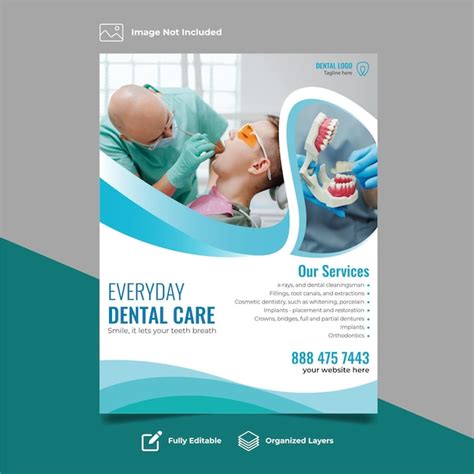 Premium Vector Dental Care Flyer Template Vector