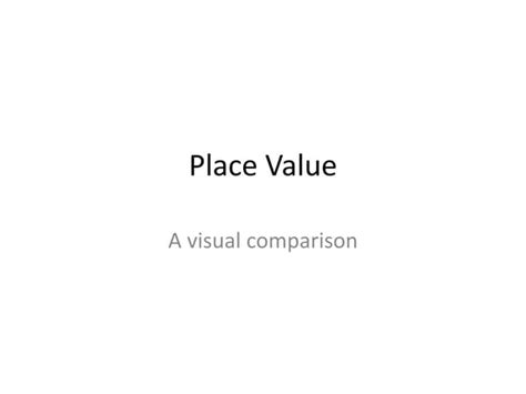 Place Value Visual Ppt