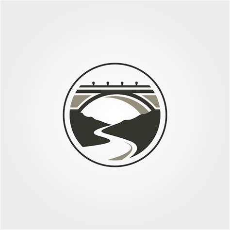 Premium Vector Bridge And River Logo Vector Symbol Illustration