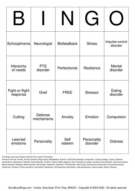 Mental Health Awareness Month Bingo Cards To Download Print And Customize